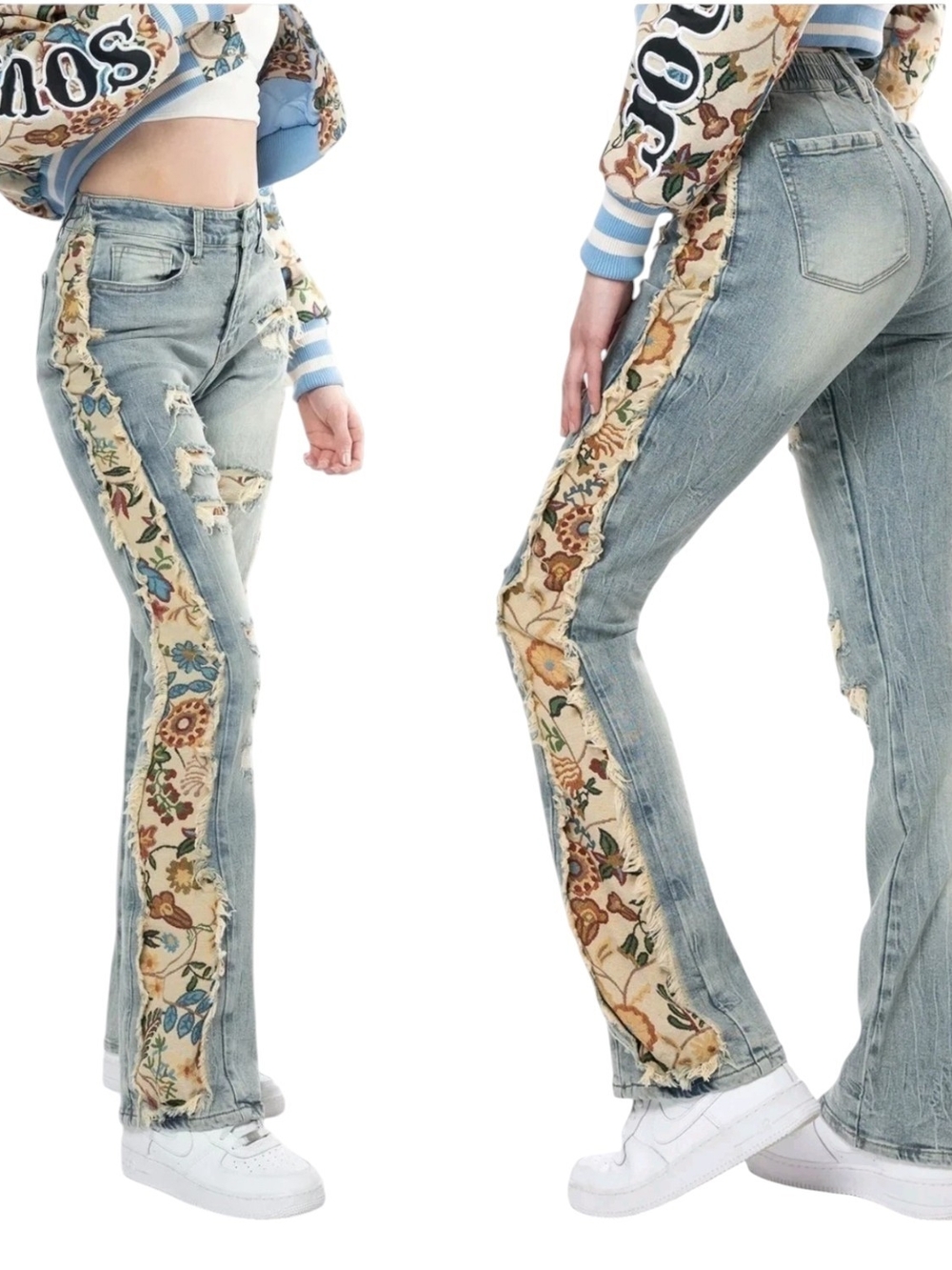 Smoke Rise High Rise Tapestry Bootcut Jeans Blue Size S (4-6) Women's